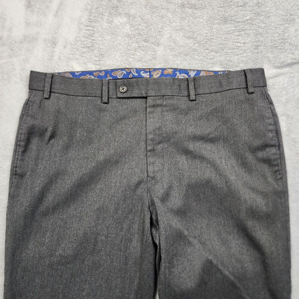 Lauren Ralph Lauren Men's Dress Slacks 36x30 Charcoal Gray Flat Front Classic - Picture 4 of 13